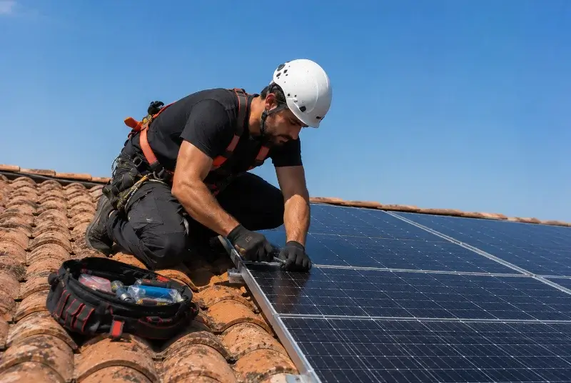Maintenance et monitoring de panneaux solaires à Sainte-Reine-de-Bretagne